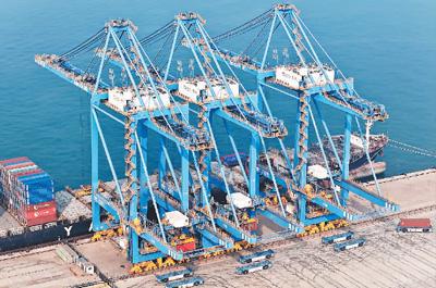 青島港自動化碼頭 三期 投產運營